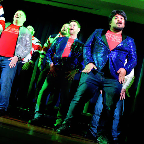 Connecticut's Gay Mens Chorus on stage at the Berkley Theater