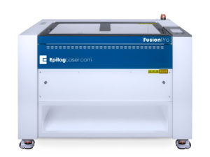 The Epilog Fusion Pro 36 Laser Cutter and Engraver on a white background