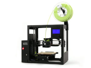 The Lulzbot Mini 3D Printer on a white background