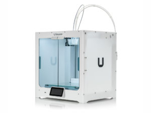 The Ultimaker S5 3D Printer on a white background