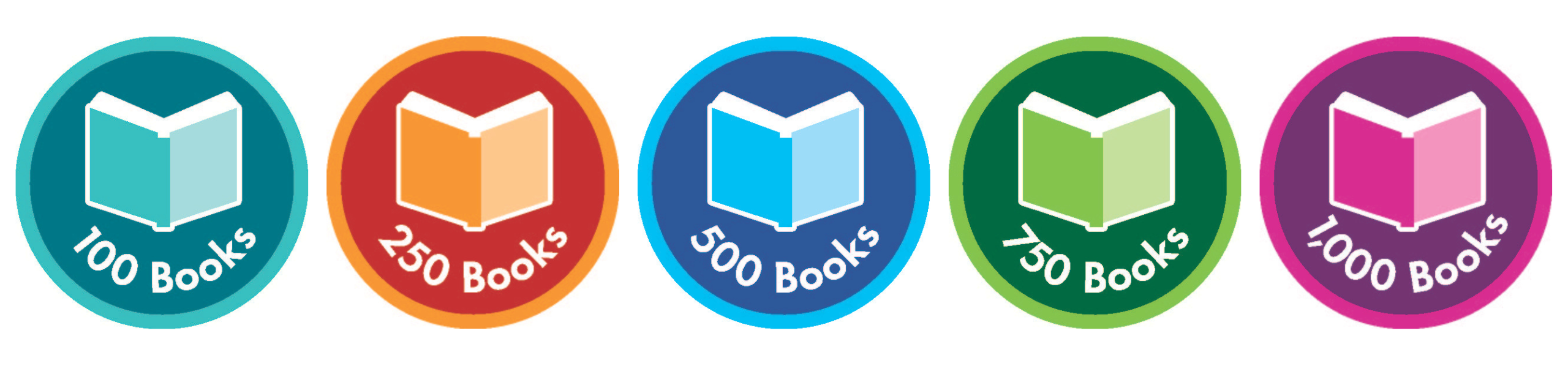 1000 Books Badges Banner