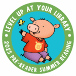 Cartoon pig with a butterfly